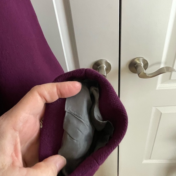 J Crew Size 12 Belted, Double Breasted Style, Plum, Wool Blend - Picture 6 of 11